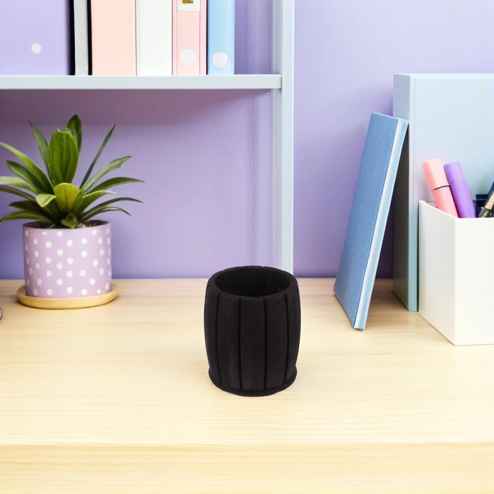 حامل قلم خشبي كأس خمر صندوق رصاص خشبي لمكتب منظم تخزين فرشاة للمكياج لوازم مكتبية مكتب المدرسة