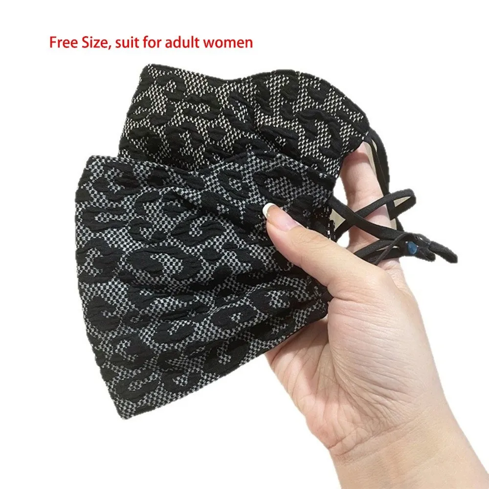 Nova estampa de leopardo máscara quente lavável respirável máscara facial à prova de poeira sexy facial gini outono e inverno
