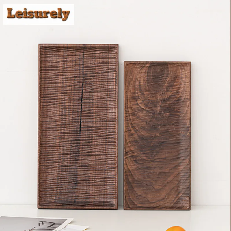 

Прямоугольный поднос для чая из орехового дерева, десертная тарелка для послеобеденного чая, доска для хранения кофе, чайник, плита, изоляционная посуда для сервировки чая, предмет