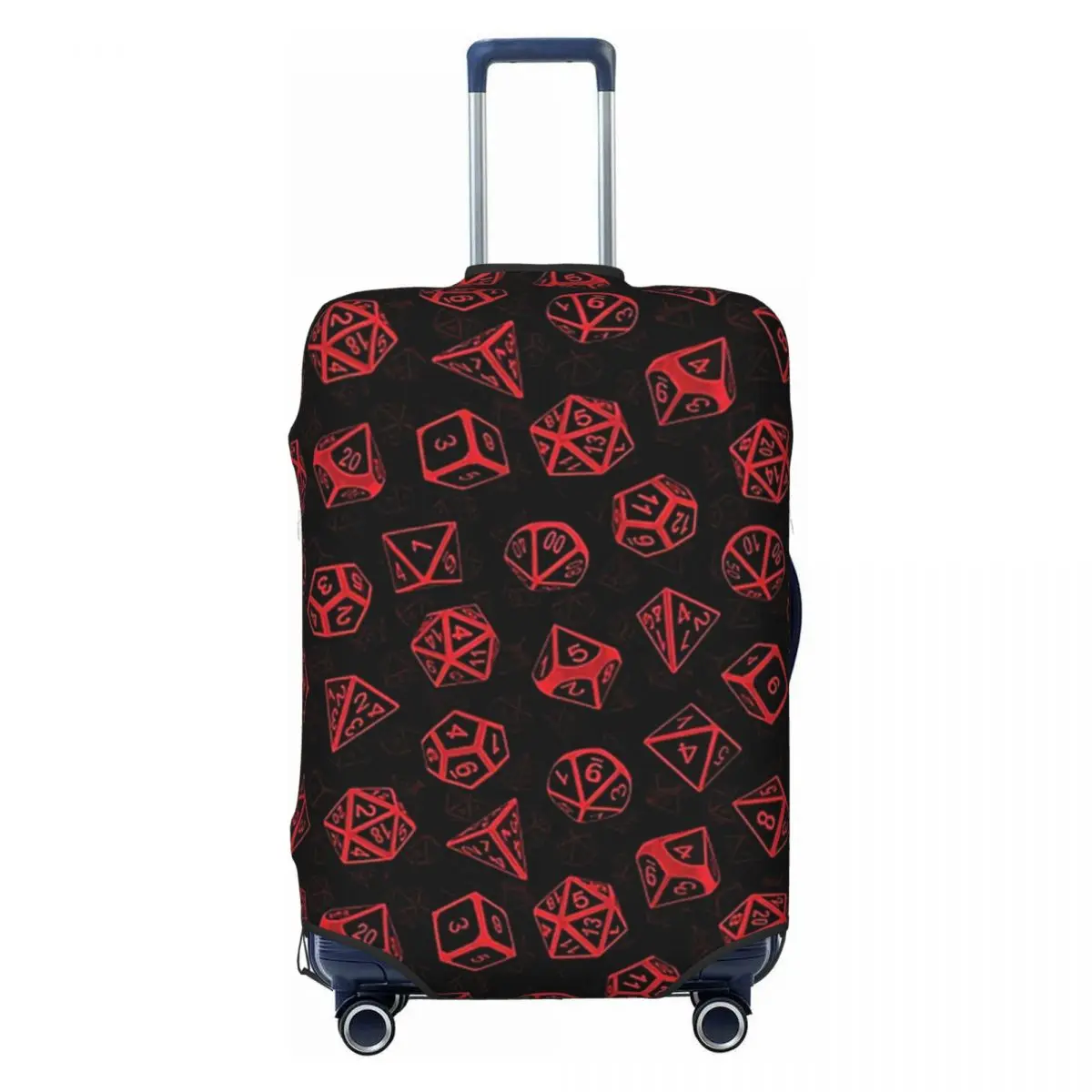 D20 Dice Set Pattern (Red) Print Luggage Protective Dust Covers Elastic Waterproof 18-32inch Suitcase Cover Travel Accessories