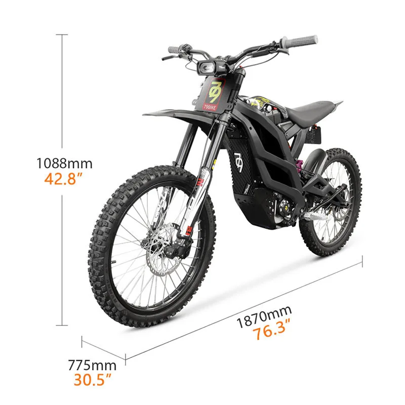 Falcon M 85Km/H Motocross Bike Adults Off-Road 72V 8000W Electric Motorcycle Dirt Bikes With Motorcycle Displays