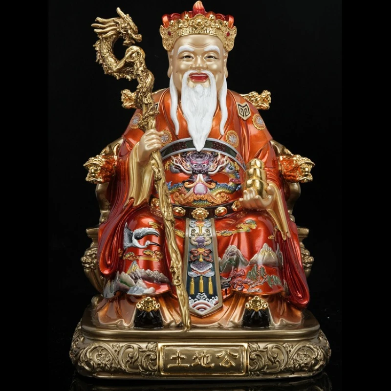 

A pair of land god-in-law statues dedicated to ornaments Buddha statues of the god of wealth