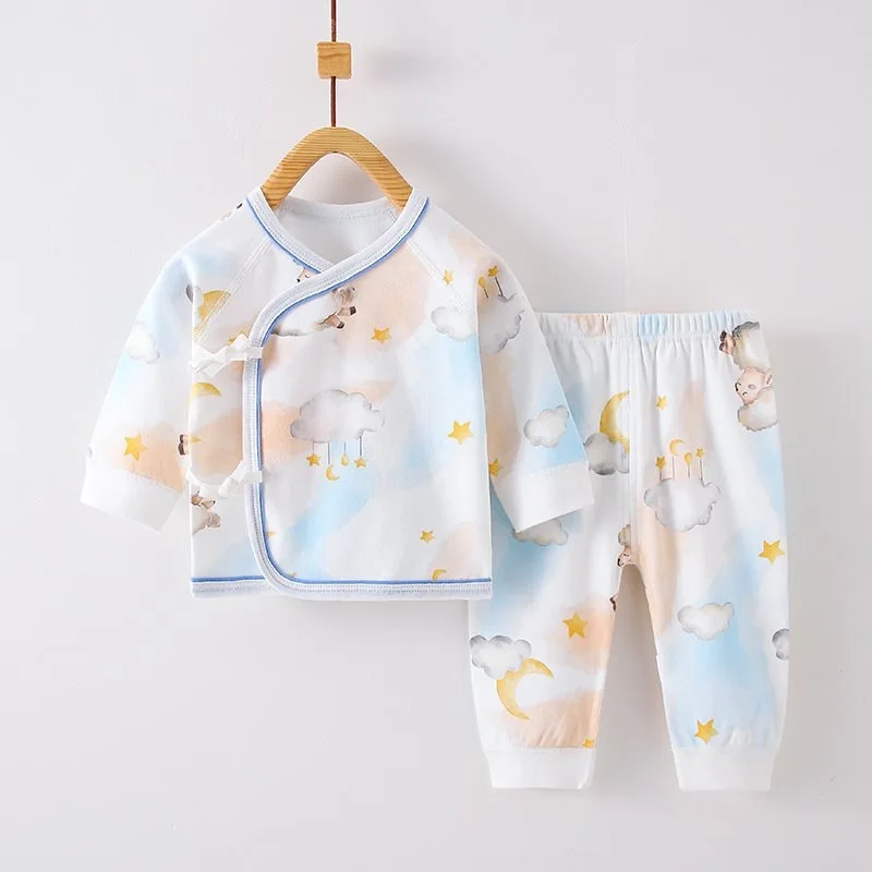 

2024 882101 Four Seasons Fashion Set Printed Strap Top+Pants Outdoor Clothing for Infants and Young Children