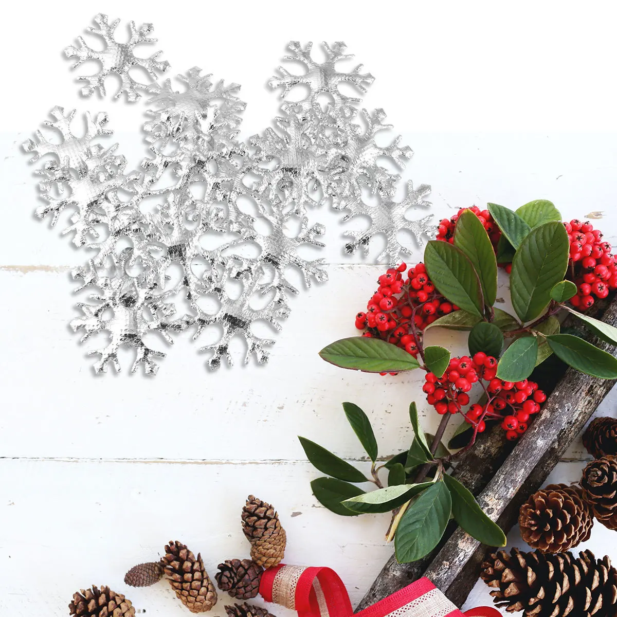 

500Pcs Snowflake Decoration Christmas Confetti Romantic Wedding Birthday Festive Accessories Confetti Snowflake