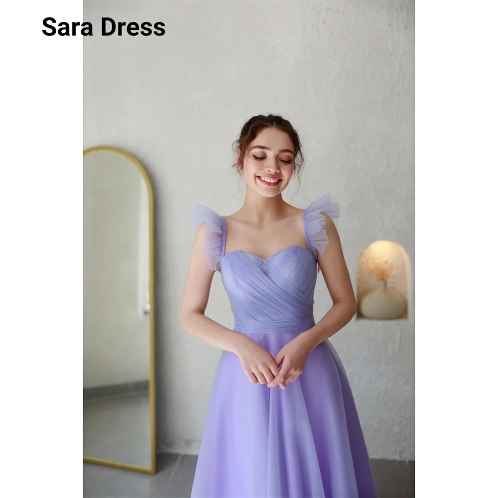 

Sara Custom Purple Sweetheart A Line Spaghetti Straps Elegant Evening Dresses for Woman Luxury Party Dresses 2026 Formal Dress