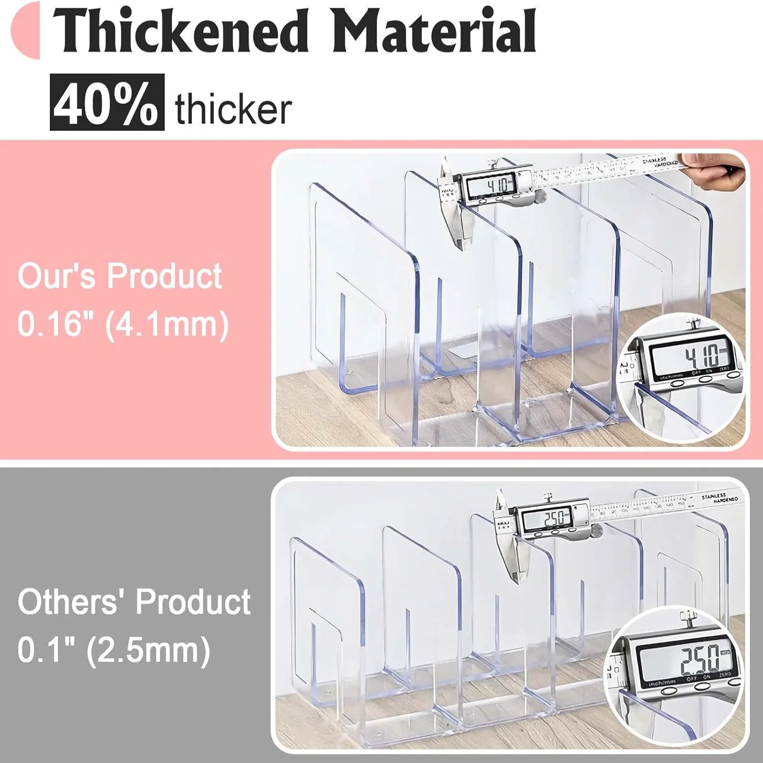 Book Organizer Clear File Sorter, Large Slot Acrylic Desk Organizer, Desktop File Folder Holder Organizer, Office  Stand Rack fo