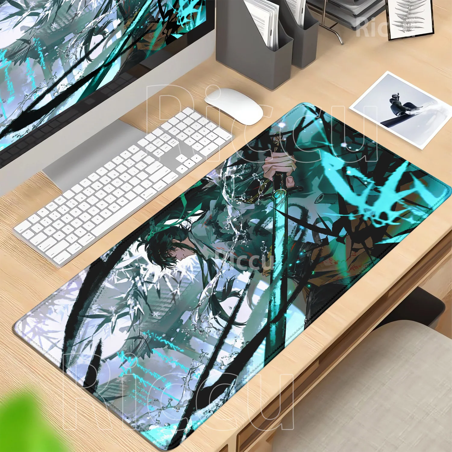 Qiuyuan Game Mouse Pad Wuthering Waves HD printing offices Computer Gamer Keyboard Mousepad Non-Slip Rubber Laptop XXL Desk Mat