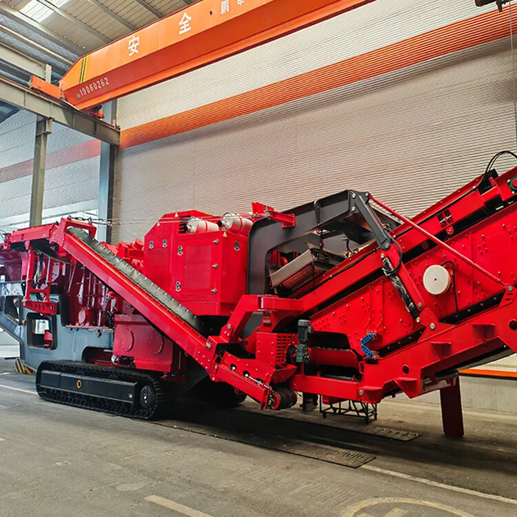 Portable Aggregate Impact Crusher Plant For Concrete, Iron Ore, River Stone And Quartz