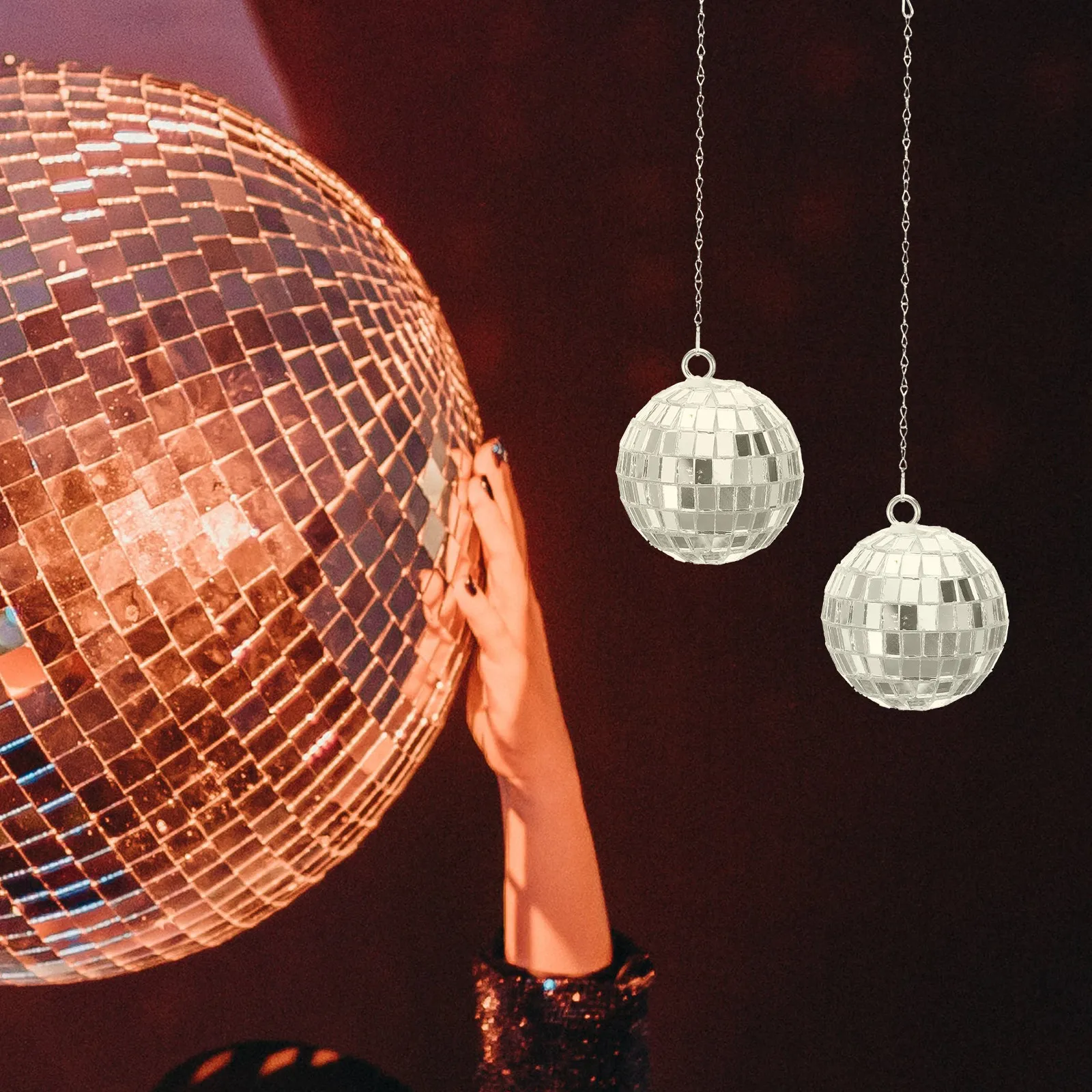 10 個ディスコボール吊り下げ装飾ミラープラスチック亜鉛合金 - Disco Ball Mirror のレビューと価格
