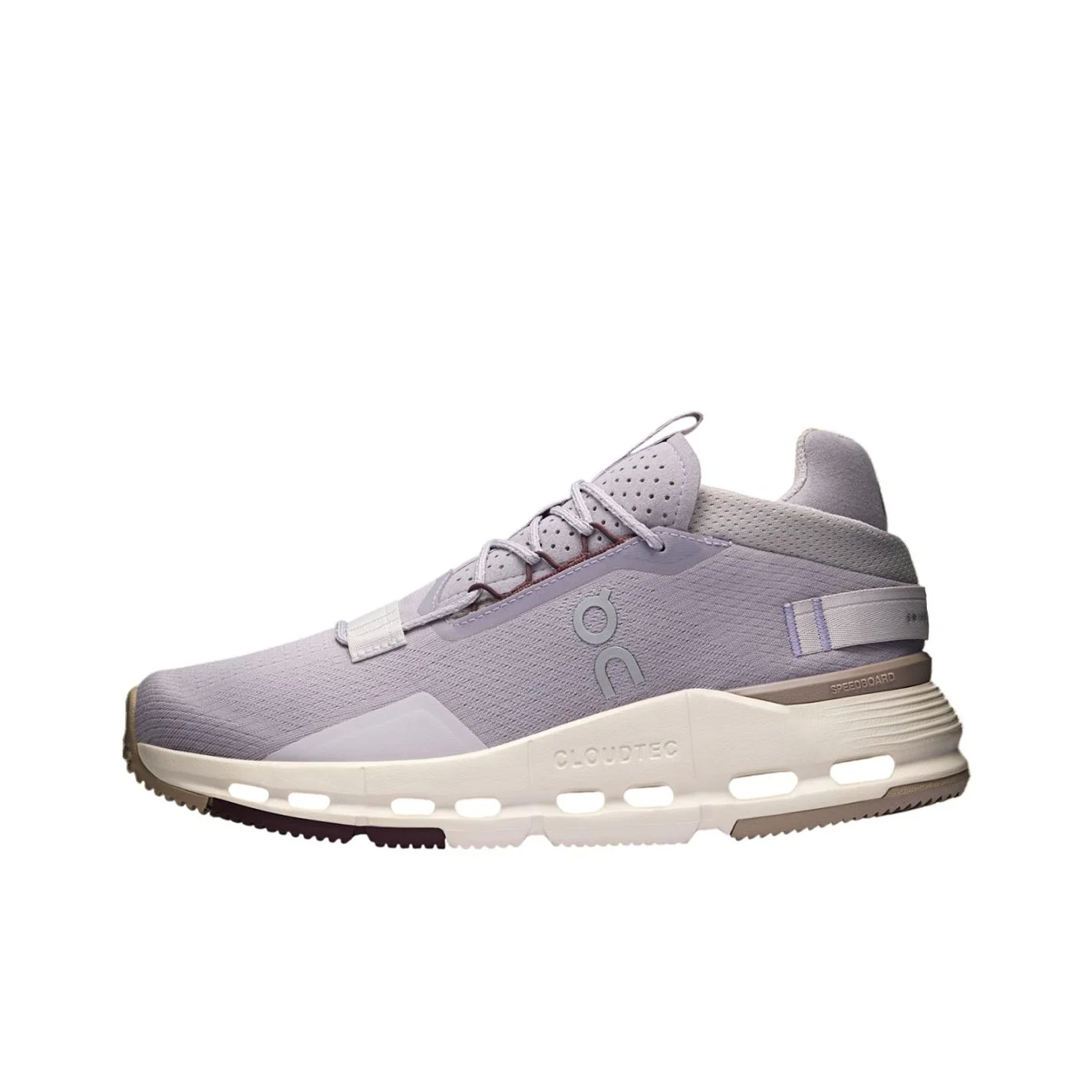 On Cloudnova 2 Running Shoes Women's Low Top Gray Purple 3WE30223237