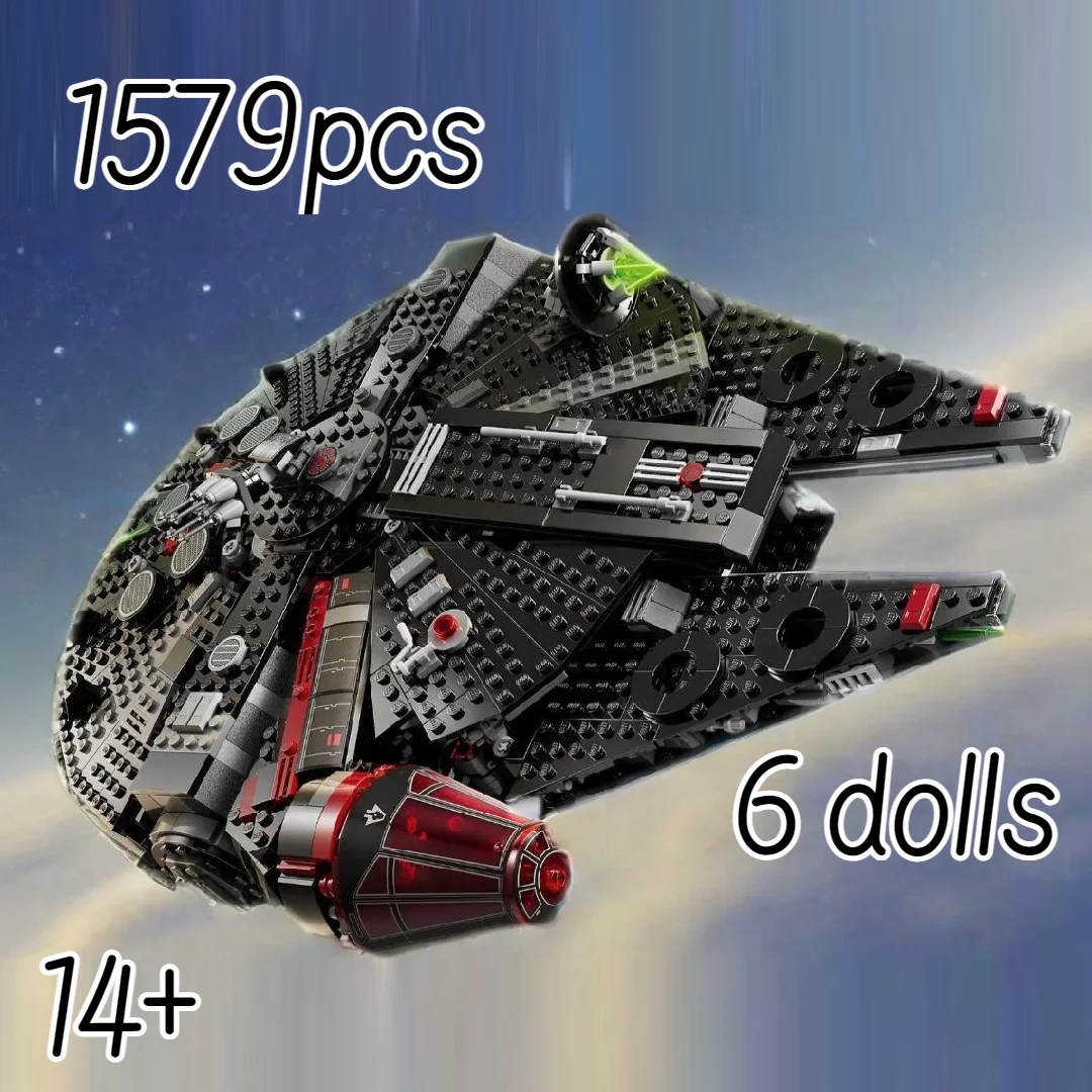 

Falcon Compatible 75389 Millennium The Dark Spaceship Bricks Building Block Toys for Boys Gift for Kids Model for Adults