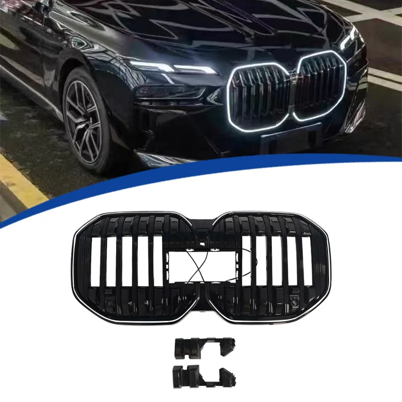 For 23-26 models 7 series G70 with light LED model bright black single line middle network replacement installation PC material