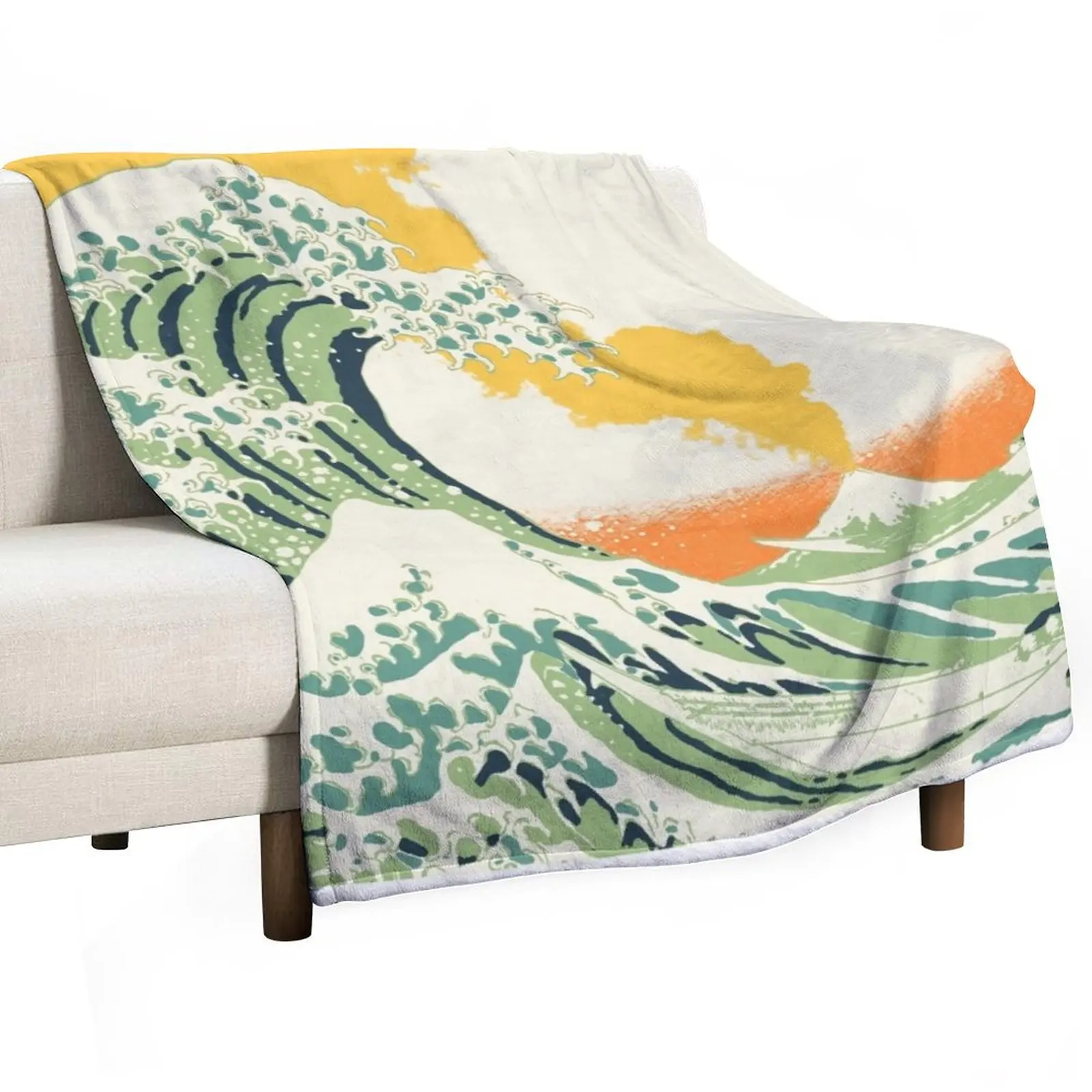 Great Wave Off Kanagawa Mount Fuji Eruption-Colorful Throw Blanket Vintage For Sofa Thin Blankets