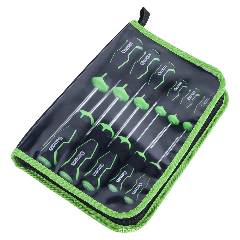 

Бытовые ручные инструменты для ремонта автомобилей, отвертка из хром-ванадиевой стали, набор из 11 предметов, отвертка с сильным магнитным наконечником