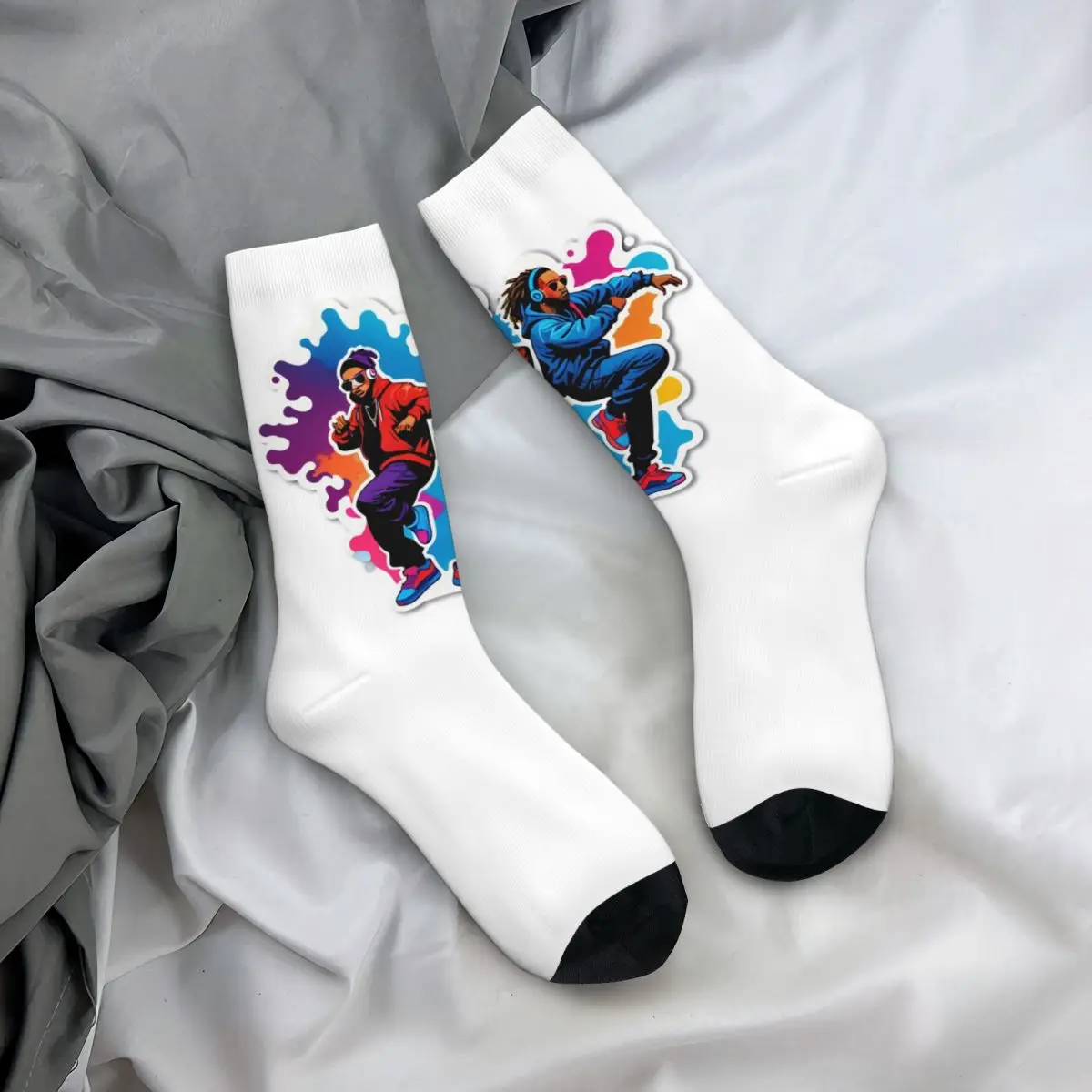 

Всесезонные чулки для экипажа, наклейки, маковые носки, модные длинные носки, аксессуары для мужчин и женщин, рождественские подарки