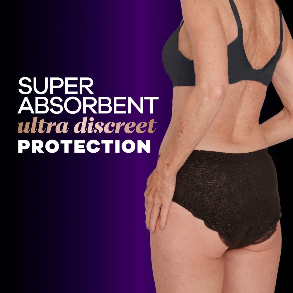 Ropa interior desechable para incontinencia para mujer, protección máxima, Material suave similar a la seda, protector de fugas, cuidado posparto, 12 unidades