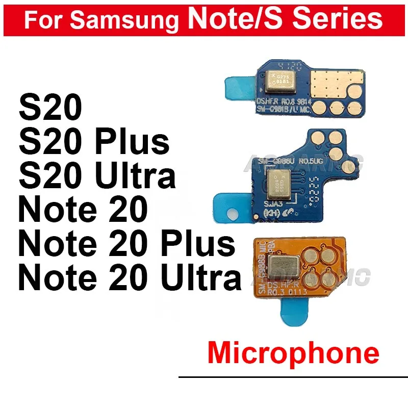 1Pcs Noise Reduction Microphone For Samsung Galaxy Note 20 Ultra 20+ S20 Plus S20U Top Mic Board Replacement Repair Parts