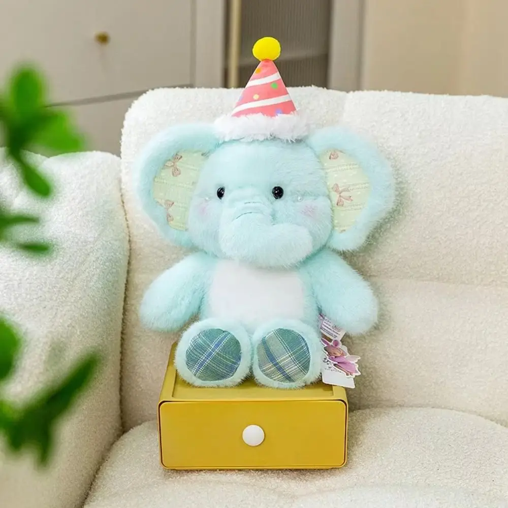 

Cute Fluffy Elephant Collection Appease Cartoon Elephant Cute 33CM Elephant Festival Party Decor