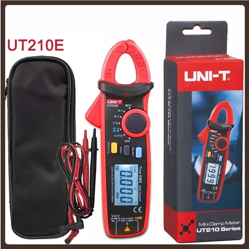 UNI-T UT210E Mini-Zangenmessgerät, Multimeter, digitale Elektrowerkzeuge, DC-AC-Zange, VFC-Kapazität, berührungsloses Multimeter, Zangenmessgerät.