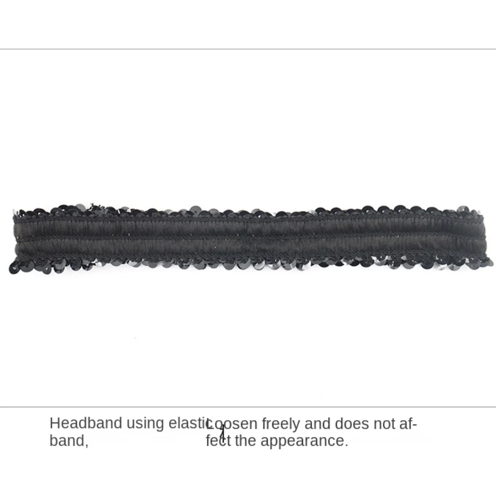 Prezent na przyjęcie Indyjskie cekiny Opaska z cekinami Nakrycie głowy Akcesoria do włosów Brokatowa opaska do włosów Kostium Dziewczęca elastyczna gumka do włosów