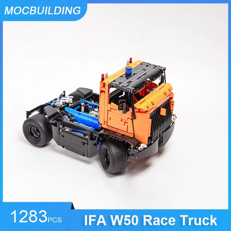 MOC Bouwstenen Racetrucks & Hypercar Model DIY Monteer Bakstenen Transportvoertuig Collectie Display Kerstspeelgoed Geschenken