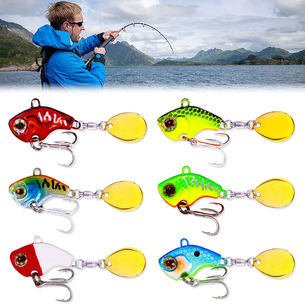 Tail Spinner Fishing Lure 9g Metal VIB Rotating Tail Swimbait Trout Bass Fishing Accessories Artificial Bait Tackle