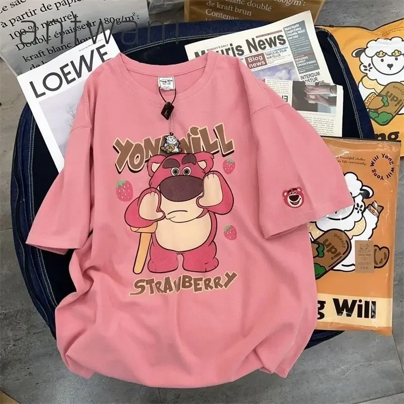 Summer New Original Tee Lotso Letter Graphic T Shirts Printed Short Sleeve T-shirt Unisex Aesthetic Clothes Preppy Style Y2k Top