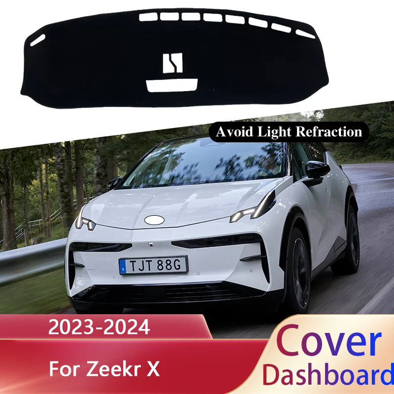 

Автомобильный коврик для приборной панели Zeekr X, аксессуары 2023 2024 2025, крышка приборной панели, коврик для приборной панели, избегайте света, нескользящий коврик, автоаксессуары