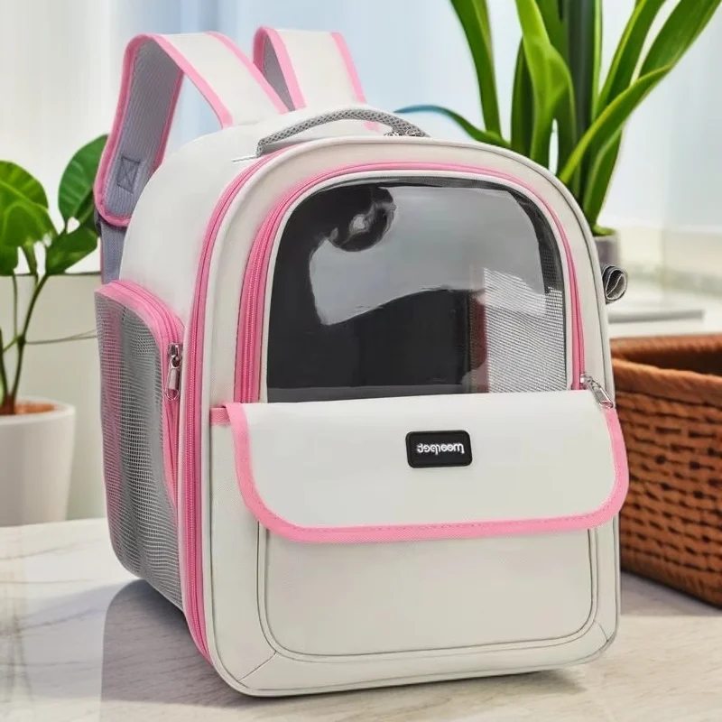 

2025 pet bag for cats and dogs, convenient backpack for going out, transparent space cabin, super breathable pet backpack