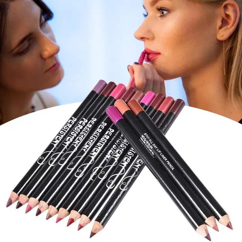 Matita LipLiner lunga durata impermeabile professionale morbido liscio colorato opaco rossetto cosmetici strumento di trucco per i viaggi