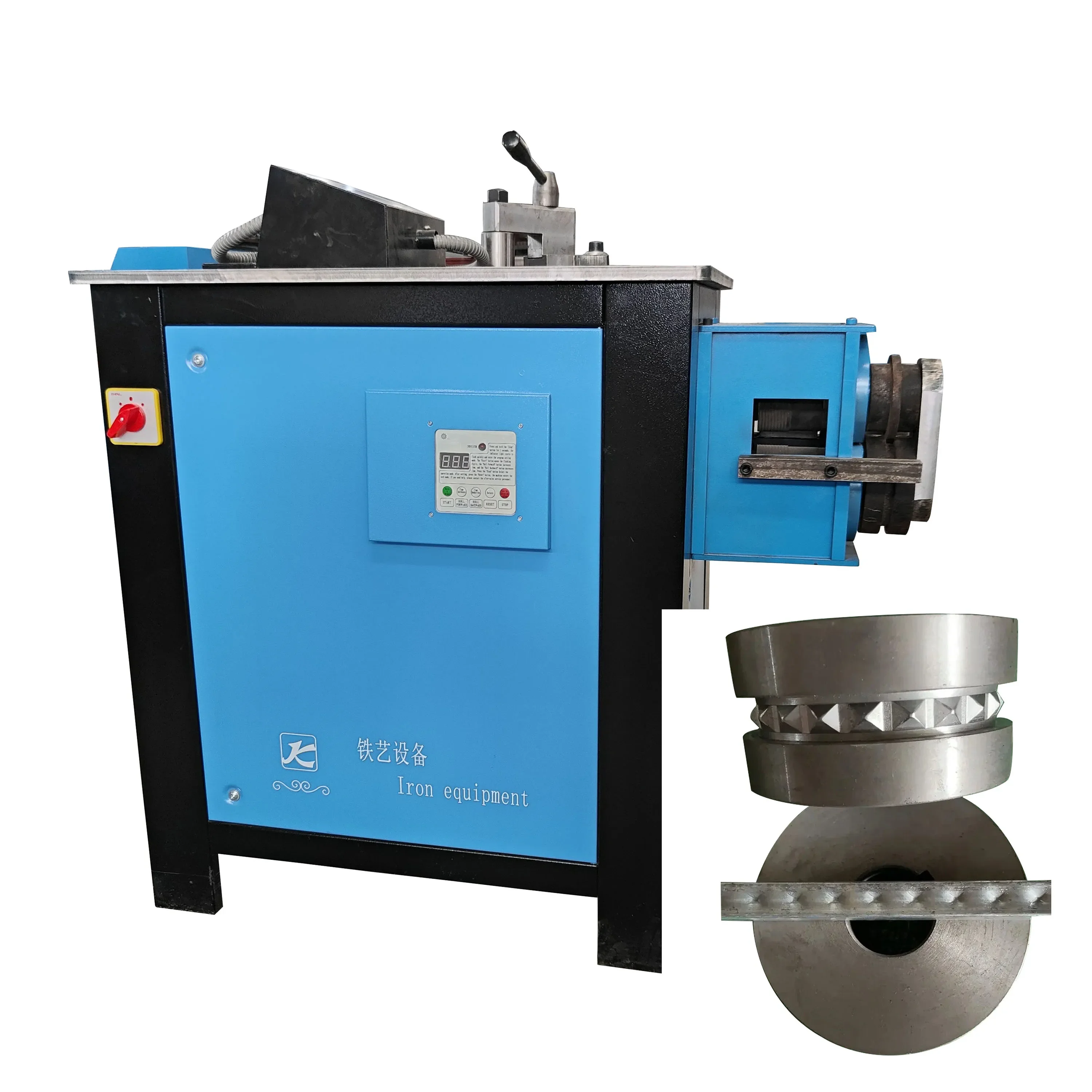 Wrought iron pipe scroll making machine Cold pressing flower tube machine