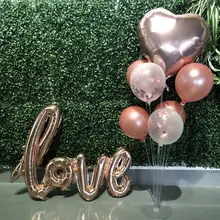 Rose Gold Party Balloons with Happy Birthday Letters #6