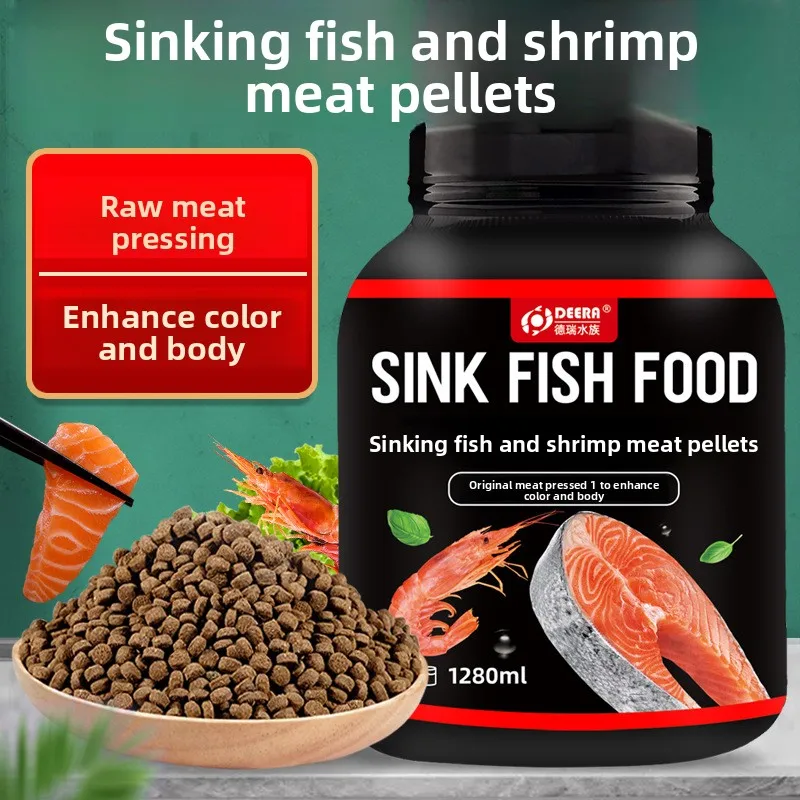 

DEERA Sinking Pellets for Bottom Feeders, Complete Diet for Plecos, Blood Parrots, Ranchu, Butterfly Koi & Catfish