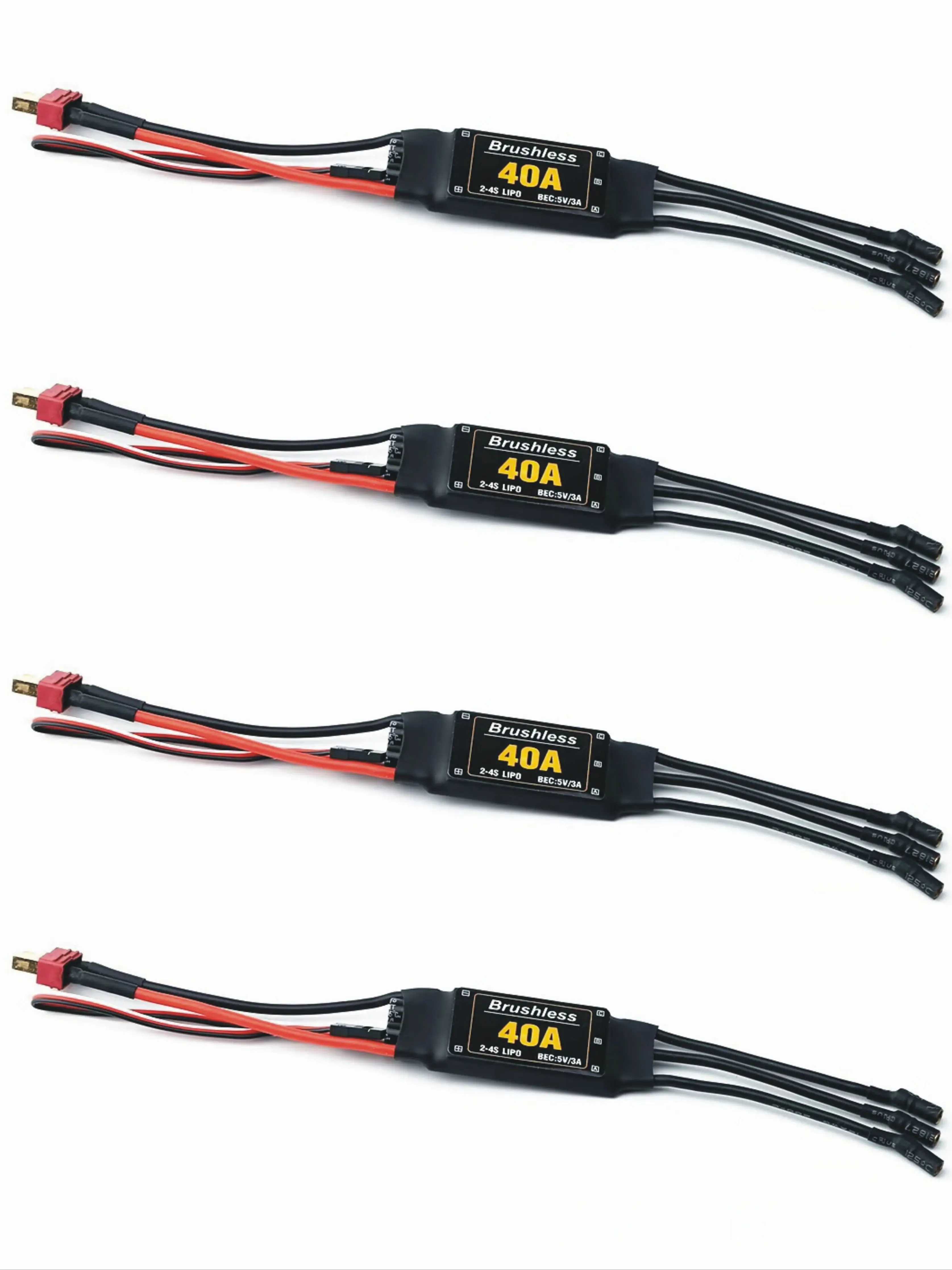 30A 40A Brushless ESC 2-4S Electronic Speed Controller 5V 3A UBEC 3.5MM Banana Head For RC FPV Quadcopter Airplanes Helicopter