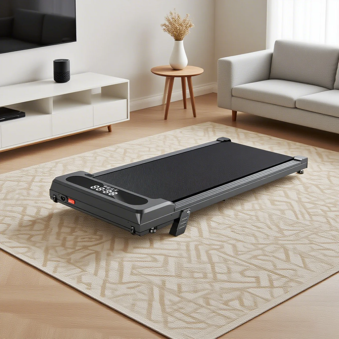 

Портативная умная дорожка для фитнеса, беговая дорожка со светодиодным дисплеем, электрическая ручная регулировка наклона, калории