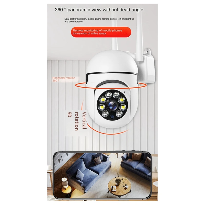 A39Q-5G Wifi 360° Surveillance Cameras Tracking Full Color Night Vision Security Protection Motion Outdoor Camera