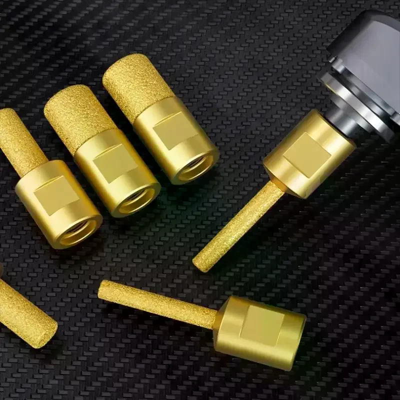 1Pcs Round Shank Vacuum Brazed Burr, High Quality Rotary Grinding Head for Edge Trimming and Grooving for Angle Grinder