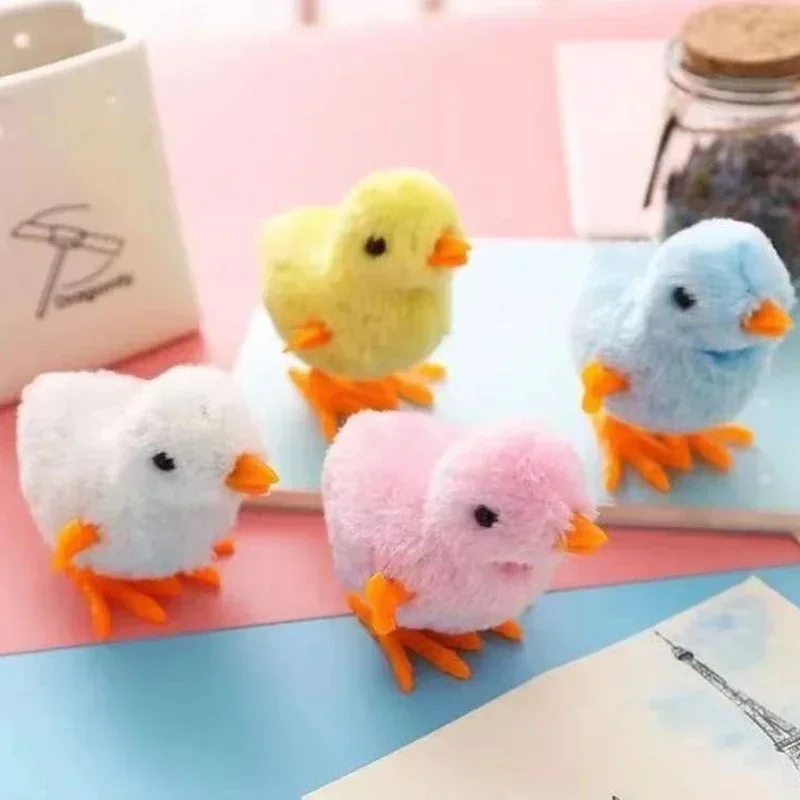 

1pcs Cute Wind Up Chick Plush Animals Toy Kids Boy Girl Stuffed Animals Chick Clockwork Walking Toys Children Fun Gifts