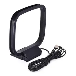 2024 Mini Universal FM AM Radio Antenna 360 Signal Receiver Line Loop Antenna For Sony Sharp Hi-Fi Stereo Audio Receiver Systems