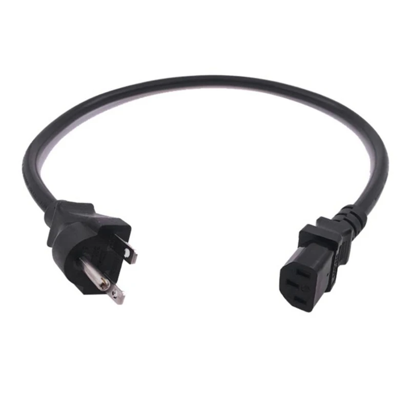 0,6 m langes 3-poliges US-Standard-Nema 6-15P auf IEC320 C13-Stromkabel für PDUs, Server-Verlängerungskabel, Schwarz