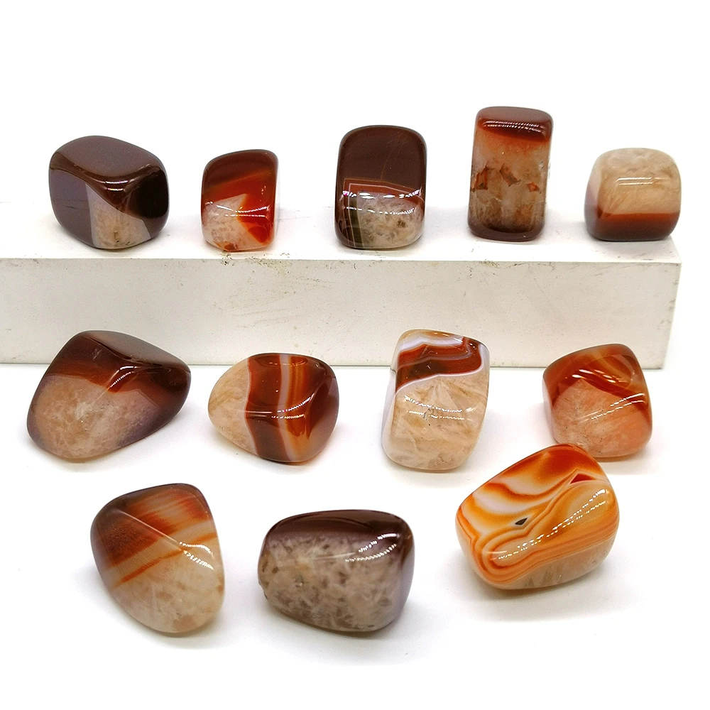 Carnelian Red Agate Natural Tumbled Stone Reiki Healing Gemstone Energy Ore Minerals Specimen Home Garden Tank Aquarium Decor