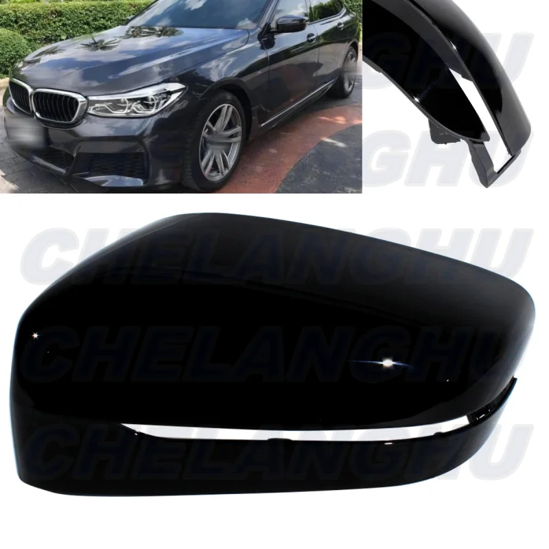 

For BMW G32 GT 620d 630i 630d 640i 2016 2017 2018 2019 Left Side Black Painted Mirror Cover Cap Housing with turn signal Hole