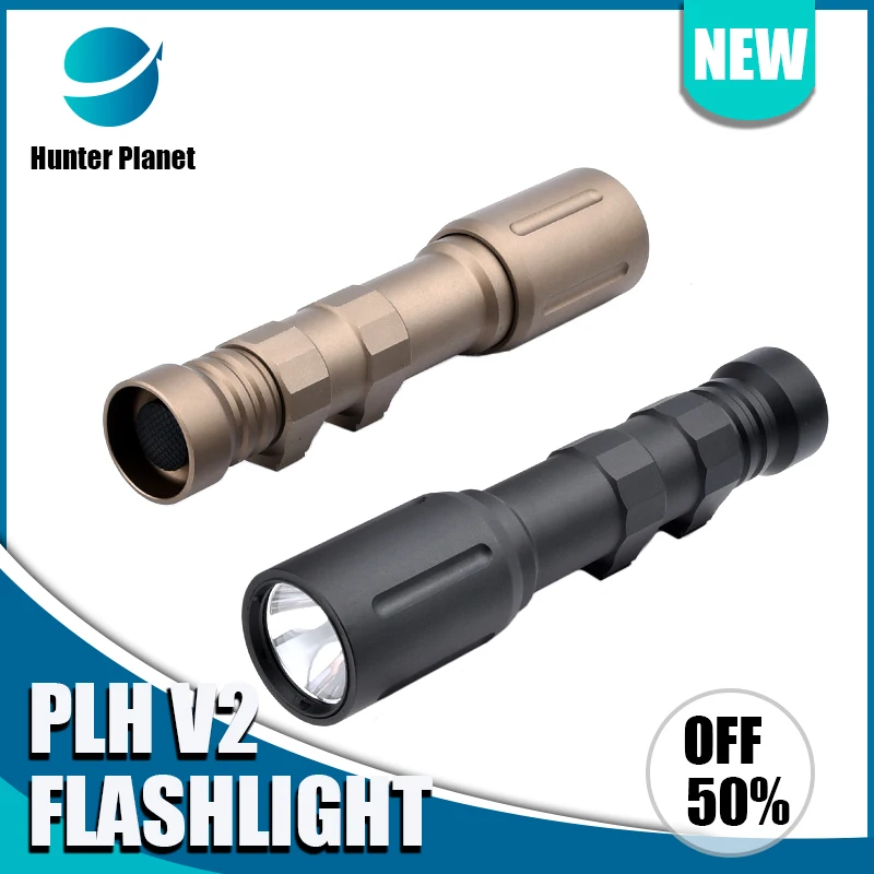 Tactical  PLH V2 Flashlight Scout Light Hunting Airsoft Accessories 1300Lumen Weapon Lamp Metal Outdoor Lighting