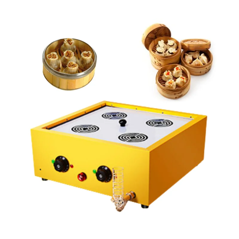 220V Mini Electric Chinese Bun Baozi Momo Steamer Machine Commerical Stainless Steel Food Steamer With 2/4/6 Steam Outlet