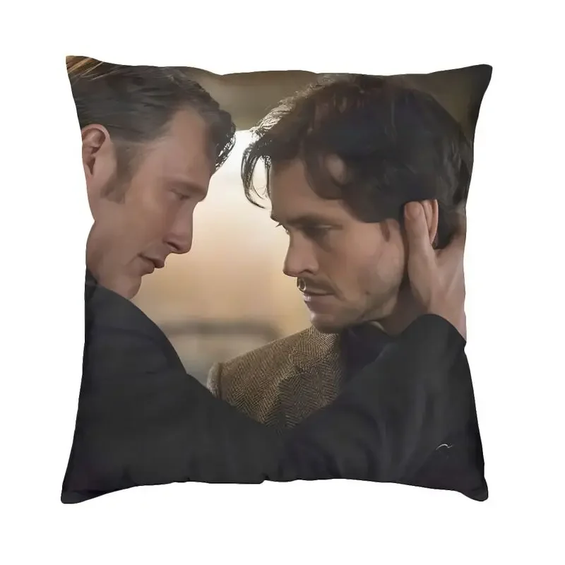 Fundas de almohada de lujo de Hannibal X Will Graham, decoración de dormitorio, funda de cojín de sofá de película de terror