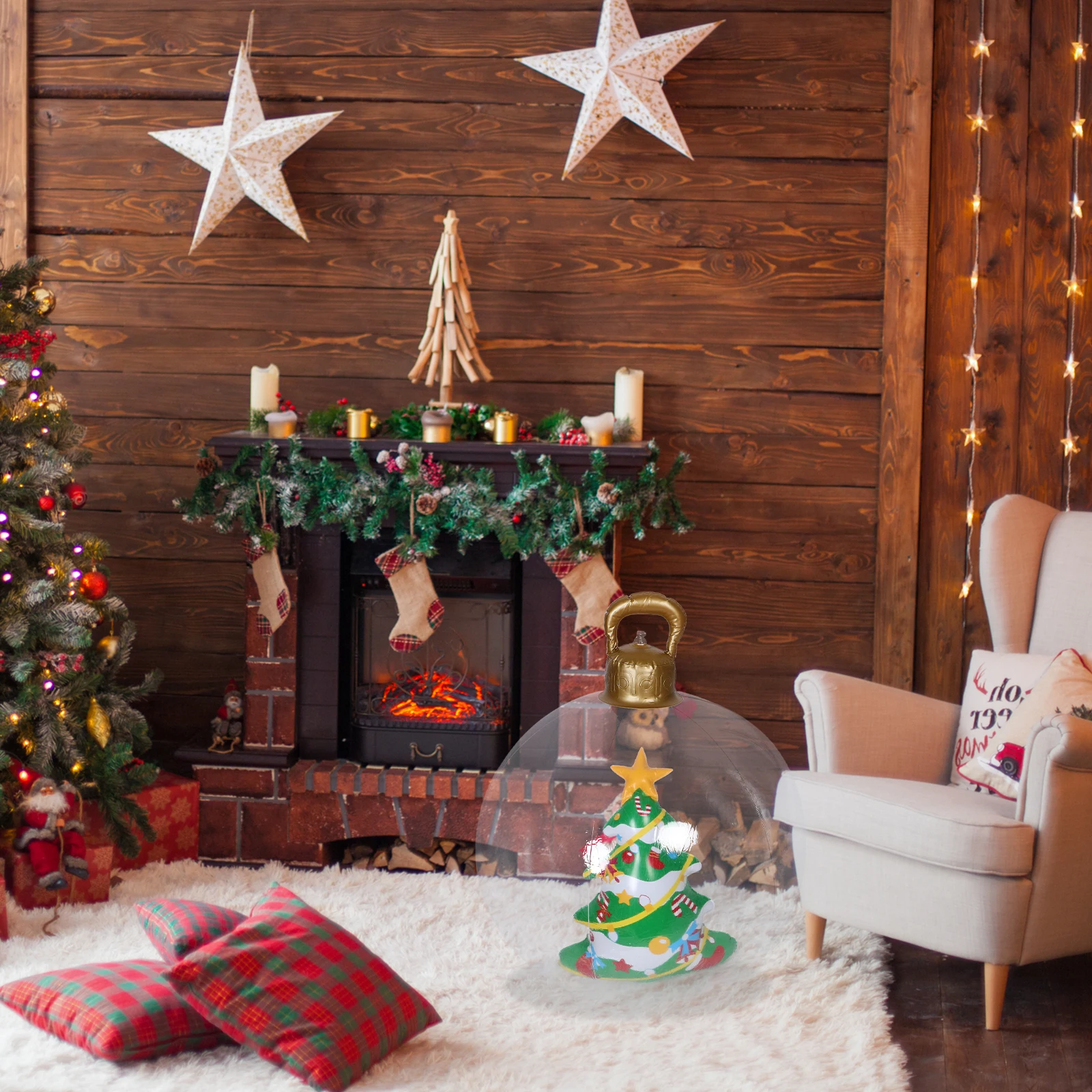 

Christmas Decorations Inflatable 3d Holiday Hanging Inflatables Pendant Garden Blow up Ornament Balls Clear Ornaments