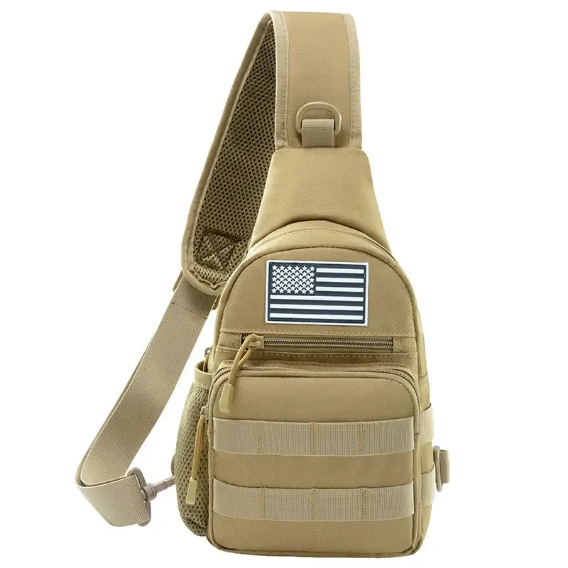 กระเป๋าเป้สะพายหลังยุทธวิธีกลางแจ้งกระเป๋าคาดหน้าอก Camouflage Rucksack เดินป่าค่ายทหารเดินทางกันน้ำสำหรับกีฬากระเป๋า