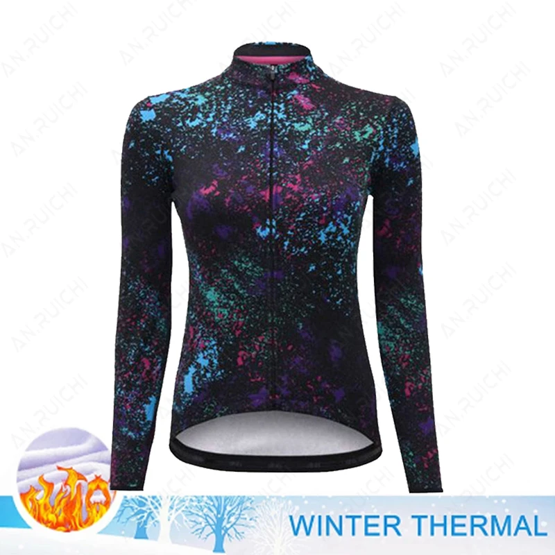 2023 Winter Jacket Thermal Fleece Women\'s Cycling Jersey Clothing Mountain Outdoor Triathlon Wear Bicycle Clothes Ropa Ciclismo