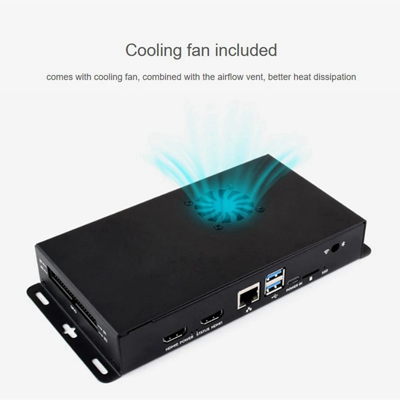 Новый металлический корпус CM5 2025 года для вычислительного модуля Raspberry Pi, плата 5 ввода-вывода с охлаждающим вентилятором