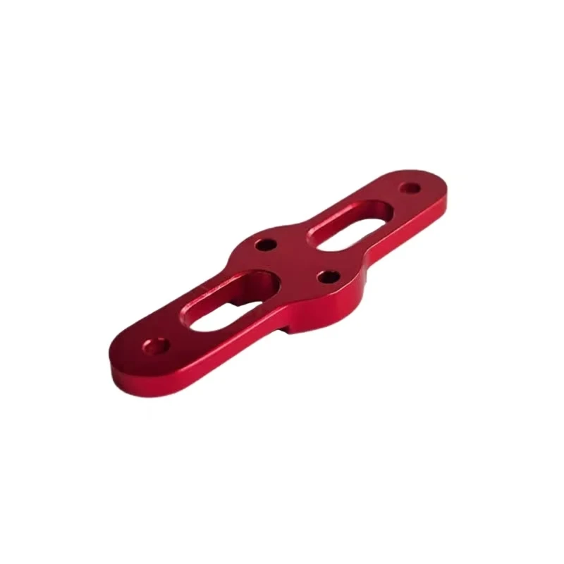 Red anodized aluminium alloy mechanical connecting lug Customized CNC machining